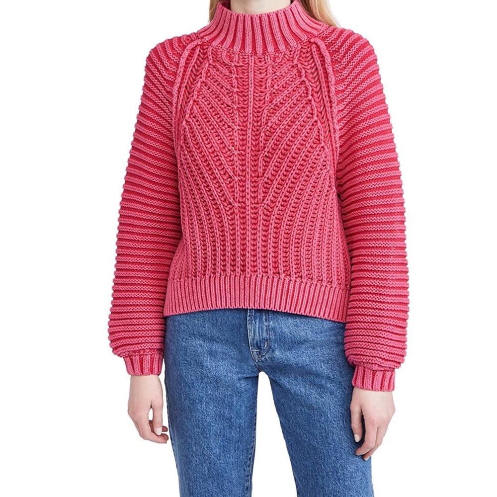 NEW Free People Sweetheart Sweater Candy Blossom - Picture 2 of 7